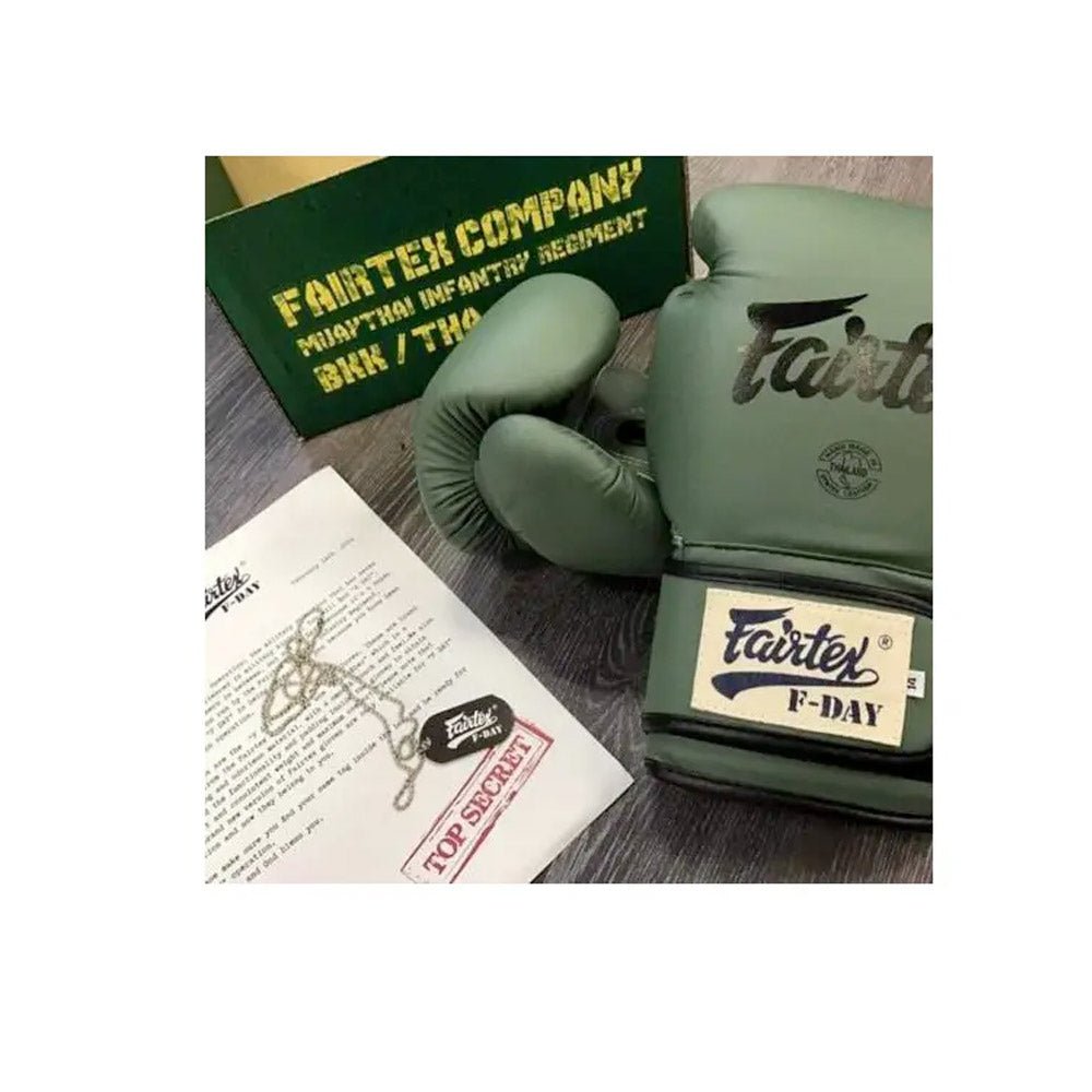 Fairtex F-Day Green Army boxningshandskar (BGV11)