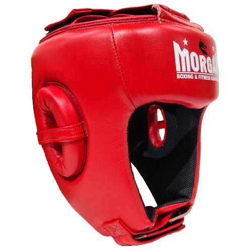 Morgan v2 platinum open face leather head guard