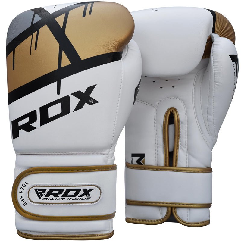 RDX boxningshandskar F7 vit och guld