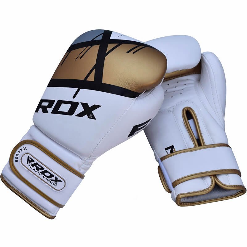 RDX boxningshandskar F7 vit och guld