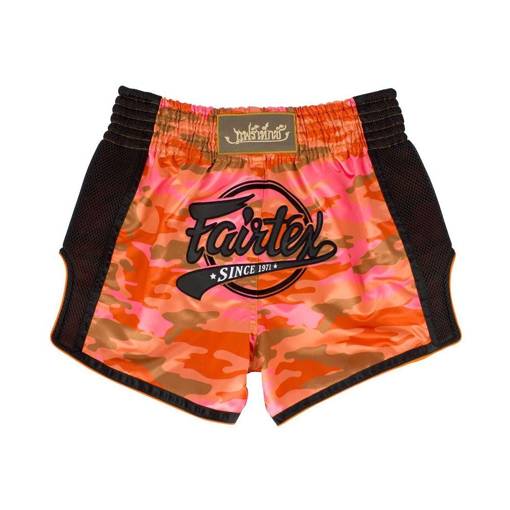 BS1711 Orange  Muay Thai Shorts Camo