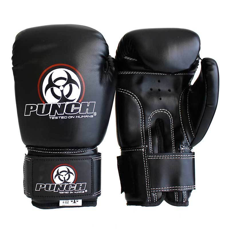 4OZ Black Boxing Gloves