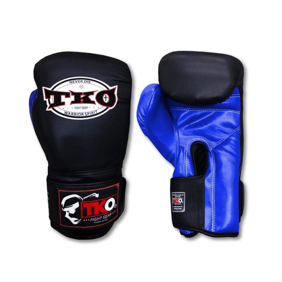 Black Blue TKO Boxing Gloves